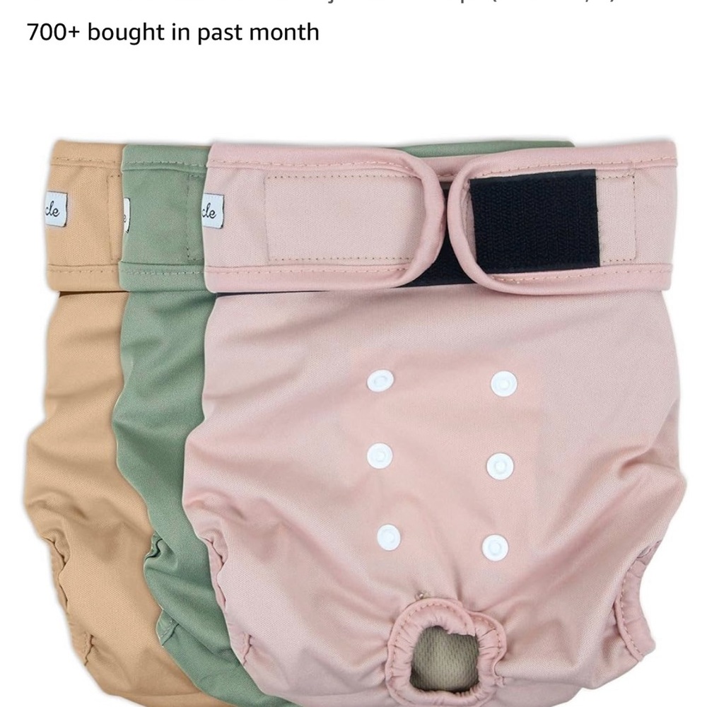 Doggie diapers washable set of 3, size Large